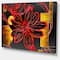 Designart - Abstract Red Flower Painting - Large Floral Canvas Art Print
